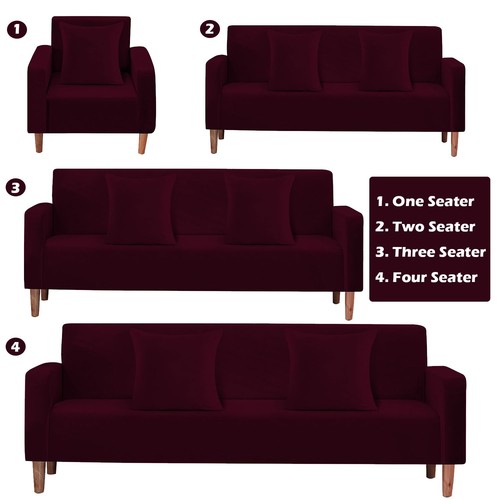 Velvet stretch sofa - velvet,