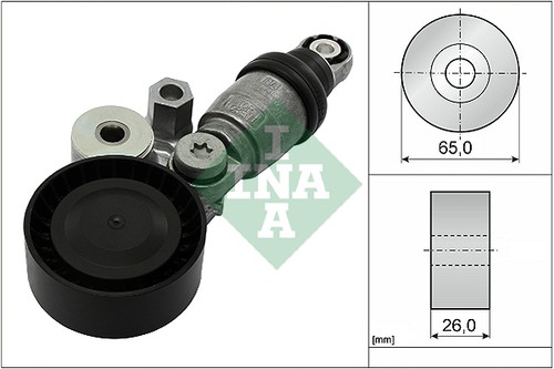 Multi ribbed belt tensioner - ribbed,