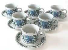 Midwinter Stonehenge Caprice Tea Coffee Cup & Saucer Set X 6 Vintage Mid-Century