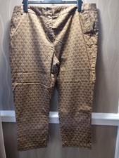 M&S Autograph Ankle Grazers size 20  bronze/brown slim leg