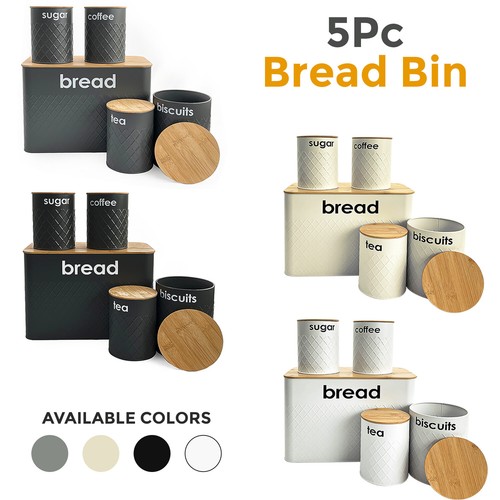 5pc kitchen set bread bin - bin, tea