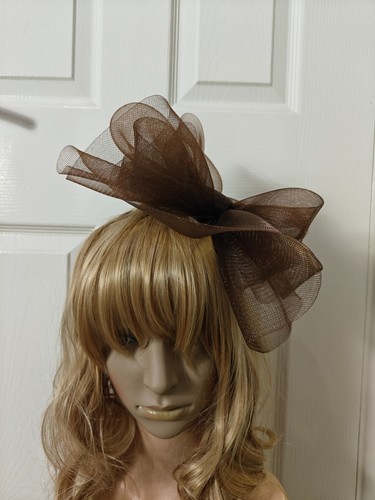 Chocolate brown fascinator - chocolate,
