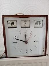 Midcentury Twemco Flip Date Calendar Wall Clock, 1960s, Hong Kong