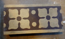 Antique Tile 6" x 3" Victorian Gothic Minton Encaustic Floor Border RARE 1 of 2