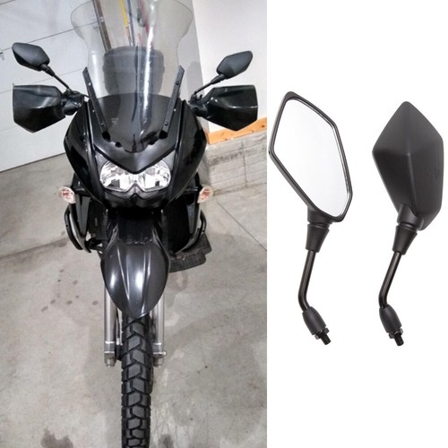 Black motorcycle rearview - black,