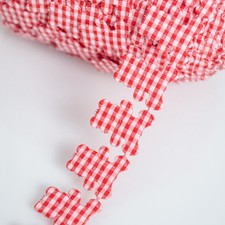 YARD VINTAGE Teddy Bear Gingham Cotton lace Ribbon Cotton BABY SHOWER TRIM 