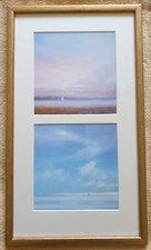 2 LAWRENCE COULSON LANDSCAPE FINE ART PRINTS IN ONE FRAME 25CM X  44CM