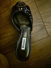 Dune Black Sequin Sandals