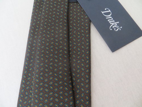 Drake 100 silk brown - drake's,