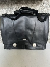 TOSHIBA BLACK LAP TOP CASE / BRIEF CASE WITH KEYS. 