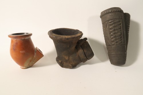 Old tobacco pipes clay id06 - tobacco,