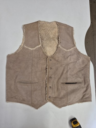 Vintage leather waistcoat - , 48"