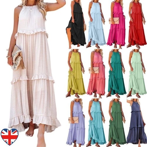 Womens summer sleeveless dress - sleeveless,