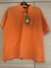 Stussy Classic Pique Polo Shirt Orange Small New with Tags