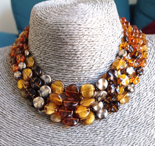 Vintage Multi Strand Amber