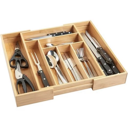 Wooden cutlery tray kitchen - wooden, tray,