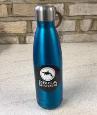 Orca Diving Stainless Steel Metal Water Bottle in Blue Multipurpose Everyday Use