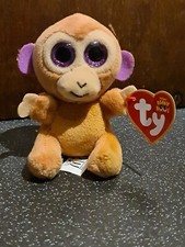 Ty Beanie Buddies Bongo Monkey Shiny Brown Soft Plush Toy 9-14” 1998