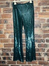 ZARA GREEN SEQUINS TROUSERS