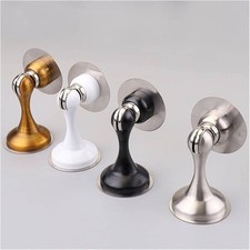 Magnetic Door Stop Holder Wall/Floor Mount Skirting Stopper Silver/Black/Gold
