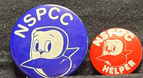 Pair nspcc charity button pin - button,