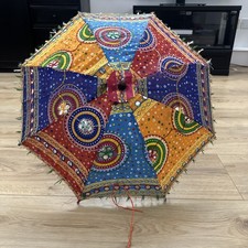 1  Indian Jaipur Handmade Party Decorative Embroidered summerCotton Umbrella.