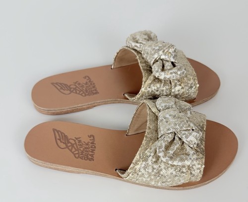 Ancient greek sandals - sandals, gold