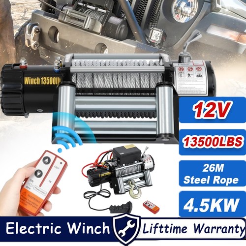 Electric winch 12v 13500lb 26m - electric,