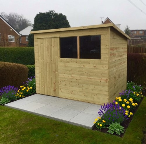 Pent garden shed tanalised - tanalised, t&g