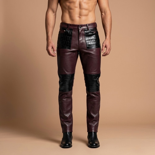 Men burgundy lambskin - men's,