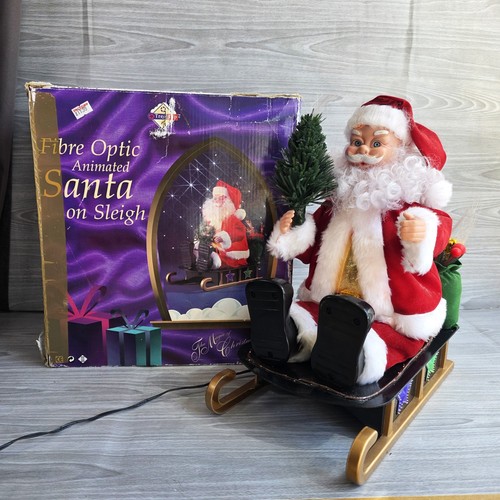 Fibre optic animated santa - fibre,
