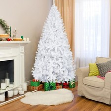 6FT Artificial White Christmas Tree Xmas Decorated Tree Branches With Stand