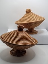 2 Vintage Handmade Woven