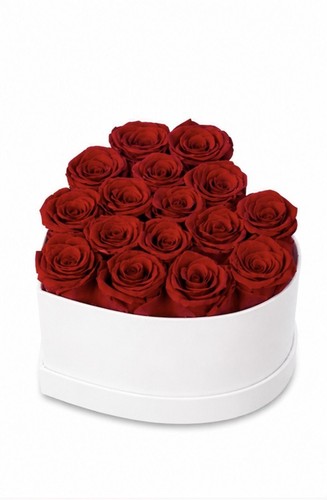 Real preserved roses heart - real,