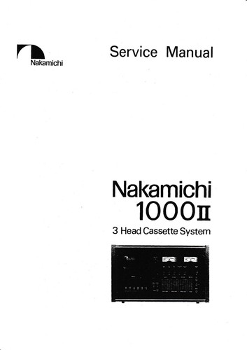 Service manual for nakamichi - service,