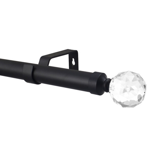 Curtain pole matt black metal - matt,