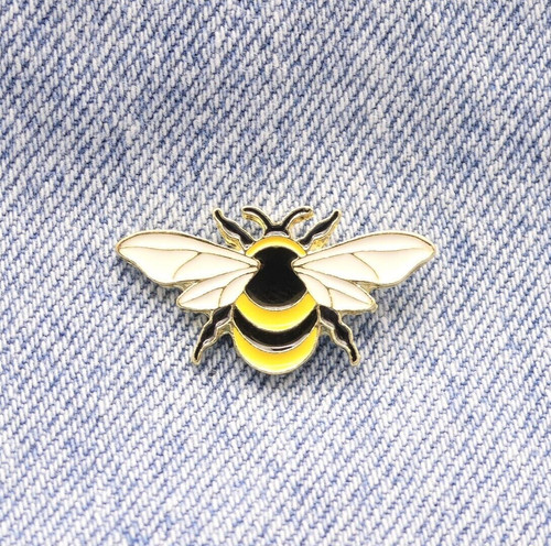 Small bumble bee enamel pin - bee,
