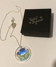 Tatty Devine Fish Bowl Acrylic Necklace Silver Plated Chain.Boxed.