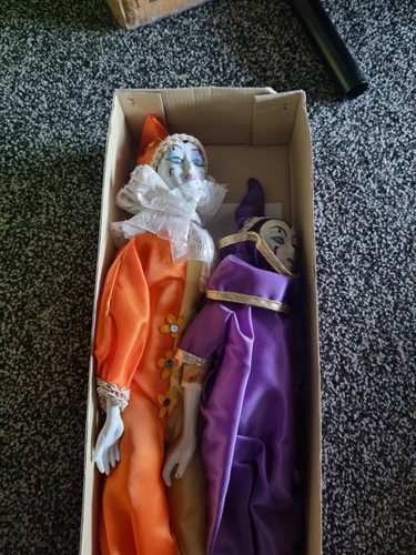 Porcelain jester dolls - jester,