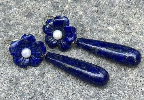 Lapis lazuli earrings - lapis,