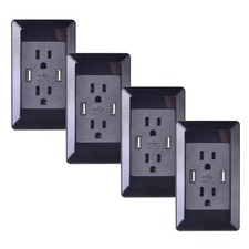 4x Dual Plug Electric Wall
