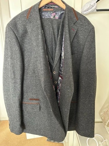 Next men grey tweed - grey, 3-piece