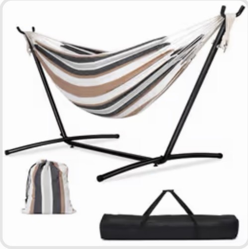 Double canvas hammock with - double,