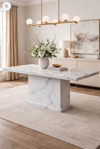 White grey marble rectangular - white,