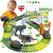 185Pcs Dinosaur Race Track Car