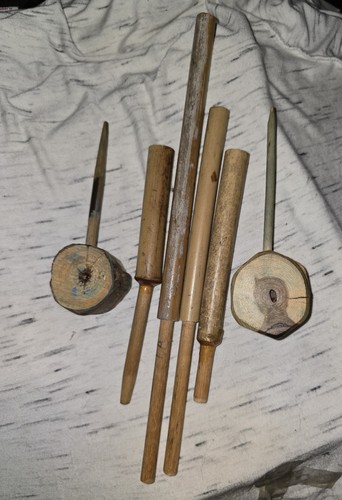 Lot vintage wooden spindles - lot,