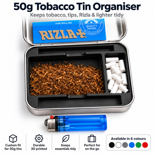 Tobacco tin organiser - tin, divider