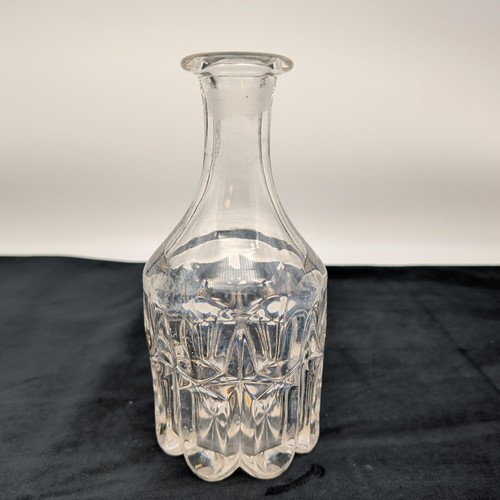 Antique glass decanter heavy - decanter,