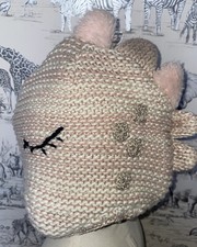 Next Girls Knitting Style Pink Dinosaur Winter Hat Age 1-2 years