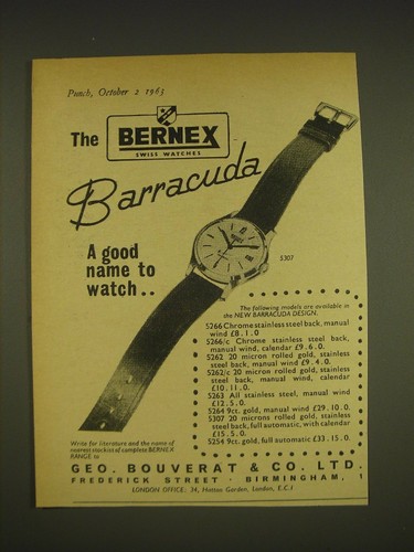 1963 bernex barracuda 5307 - bernex,